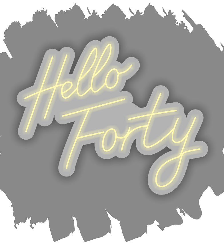 Hello Forty Script LED Neon Sign – Ellis Signs